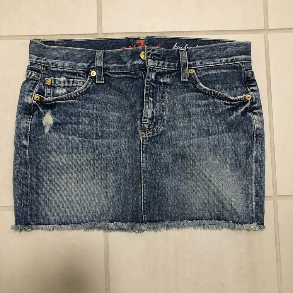 7 for all mankind bootcut mini skirt
